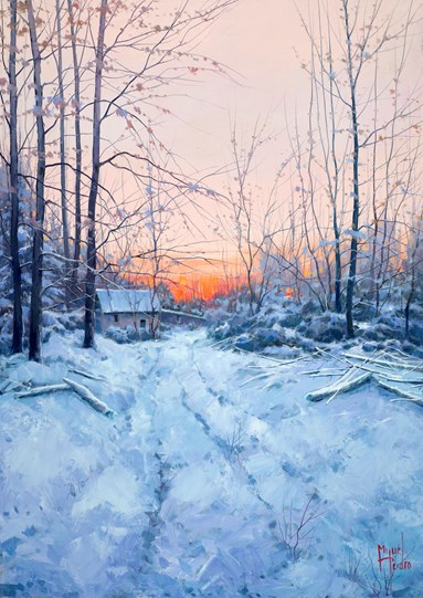 La Nevada by Miguel Peidro - Original Painting on Stretched Canvas
